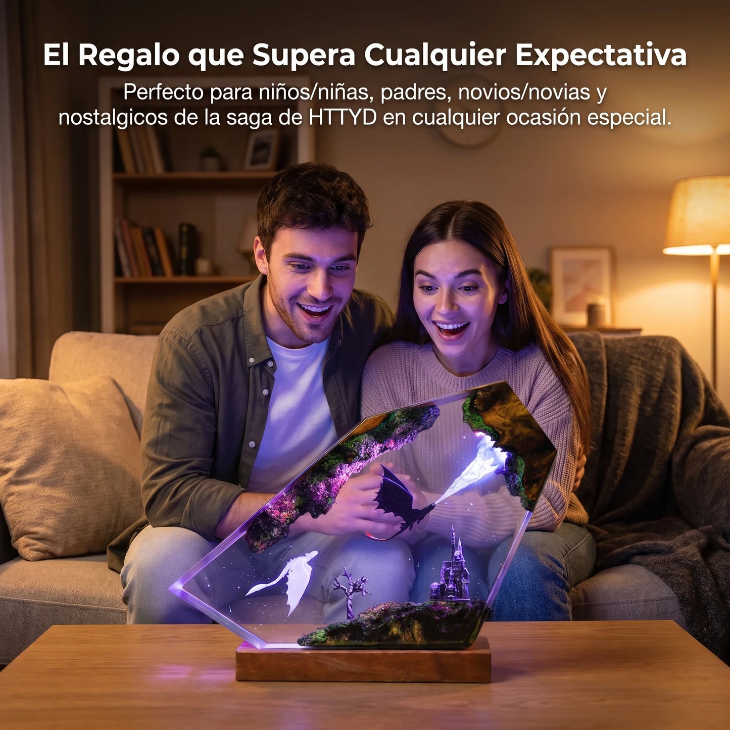Lámpara HTTYD de Resina Epoxi LED